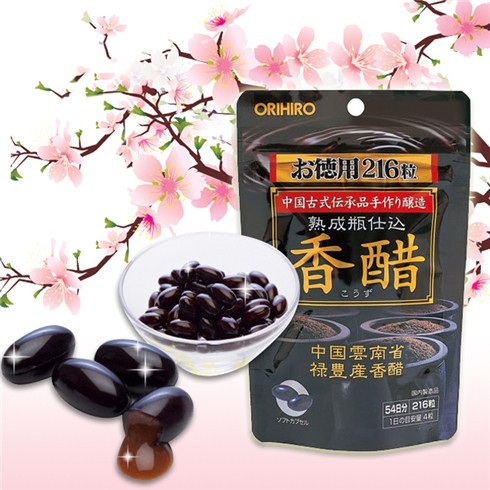 Dấm đen giảm cân Nhật Bản Orihiro - loại to 216 viên