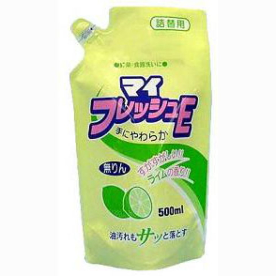 Nước rửa chén bát, rau củ hương chanh loại túi 500ml Rocket